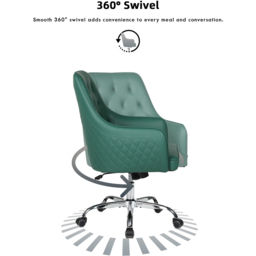 Langham Green PVC Leather Swivel Office Chair - thumbnail 3