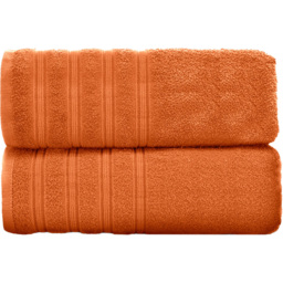 Velosso Hampi Cotton Orange Super Jumbo Sheet Set of 2 - thumbnail 1