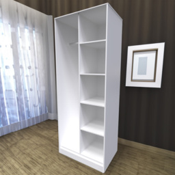 Crowndale Cube Matt White Open Wardrobe Ready Assembled - thumbnail 1