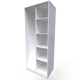 Crowndale Cube Matt White Open Wardrobe Ready Assembled - thumbnail 2