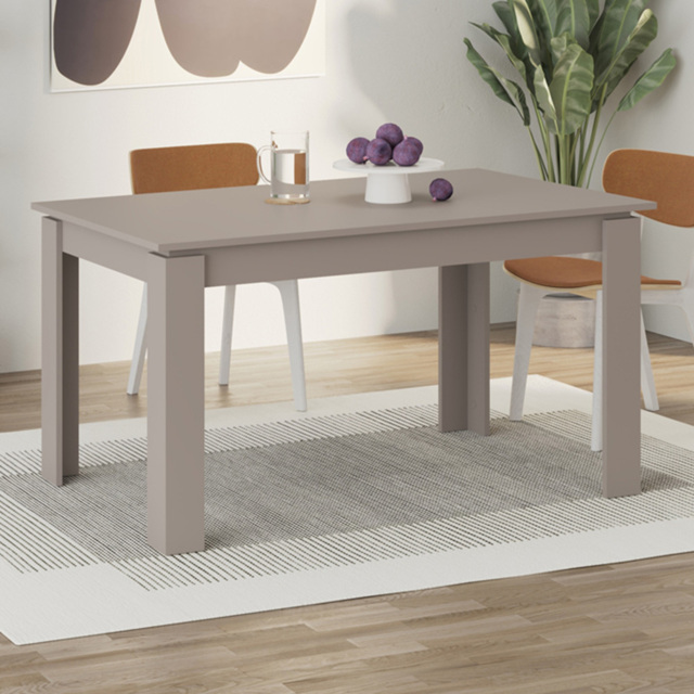 Decortie Tolmen Light Mocha 6 Seater Extendable Dining Table Rectangular Table - image 1