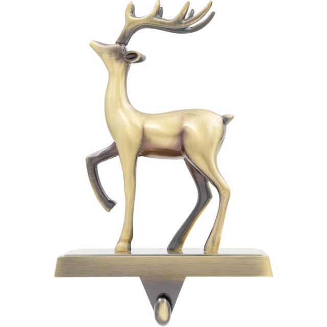 The Christmas Workshop Reindeer Stocking Hanging Christmas Decoration Antique Gold - image 1