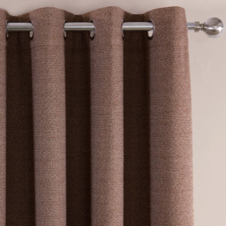Divante Crofton Eyelet Curtain Chocolate 229 x 168cm - thumbnail 4
