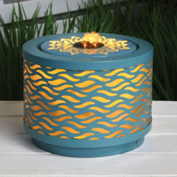 Wave Effect Tabletop Water Feature - Blue - thumbnail 2
