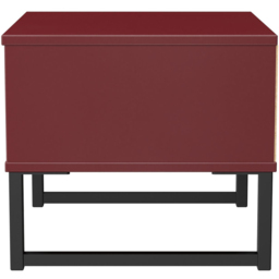 Crowndale Hong Kong Single Drawer Red Matt Side Table Ready Assembled - thumbnail 4
