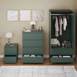 Vida Designs Denver 3 Piece Green Bedroom Furniture Set - thumbnail 4