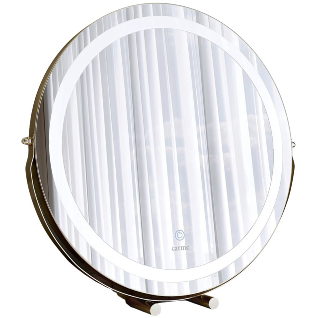 CARME Home Riley Gold Touch Sensor LED Light Mirror - image 1