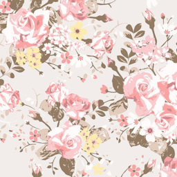 Origin Murals Vintage Rose Pattern Pink Wall Mural - thumbnail 2