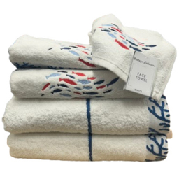 Bellissimo Soft Turkish Cotton White Fish Towel Set of 6