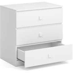 Kudl 3 Drawer White Storage Chest - thumbnail 3