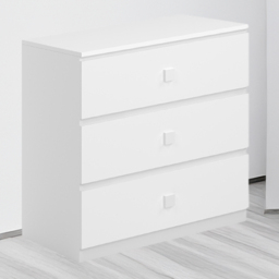 Kudl 3 Drawer White Storage Chest - thumbnail 1