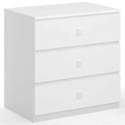 Kudl 3 Drawer White Storage Chest - thumbnail 2