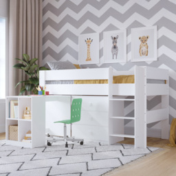 Kudl 3 Drawer White Storage Chest - thumbnail 4
