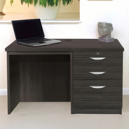 R White Cabinets SET-02-IN-BH Single Door 2 Drawer Filing Desk Black