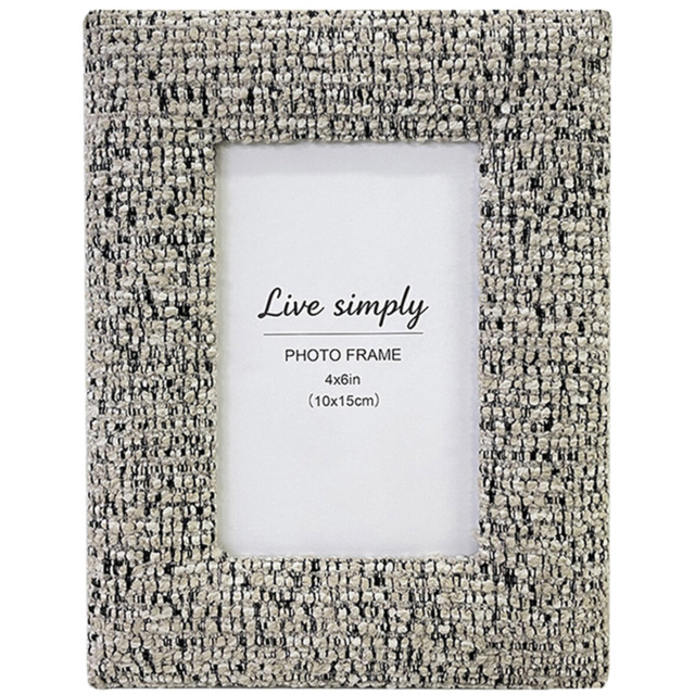 Speckled Chenille Photo Frame Beige 6 x 4 inch - image 1