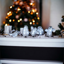 St Helens 5 Pack Acrylic Penguins LED Christmas Decoration - thumbnail 4