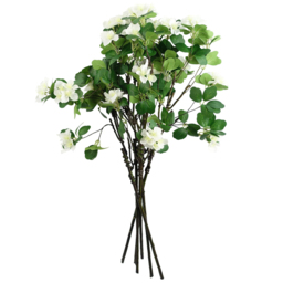 Leaf Single Stem White Foliage Spray Artificial Flower 60cm 6 Pack - thumbnail 1