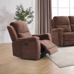 Ledbury Recliner Chair - Dark Brown - thumbnail 3