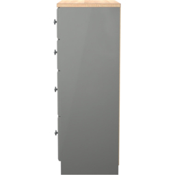 Crowndale Norfolk Dusk Grey and Bardolino Oak 4 Drawer Deep Chest of Drawers Ready Assembled - thumbnail 4