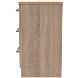 Crowndale Devon 3 Drawer Bardolino Oak Bedside Table - thumbnail 4