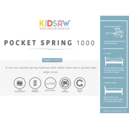 Kidsaw Single Pocket Sprung Mattress - thumbnail 4
