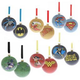 DC Comic Heroes Christmas Baubles 6 Pack - thumbnail 1