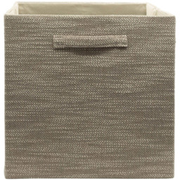 Homebase Textured Taupe Cube Storage Insert 4 Pack - thumbnail 3