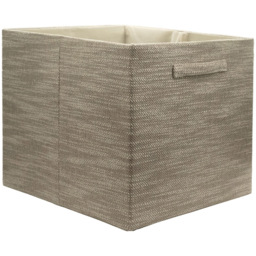 Homebase Textured Taupe Cube Storage Insert 4 Pack - thumbnail 4