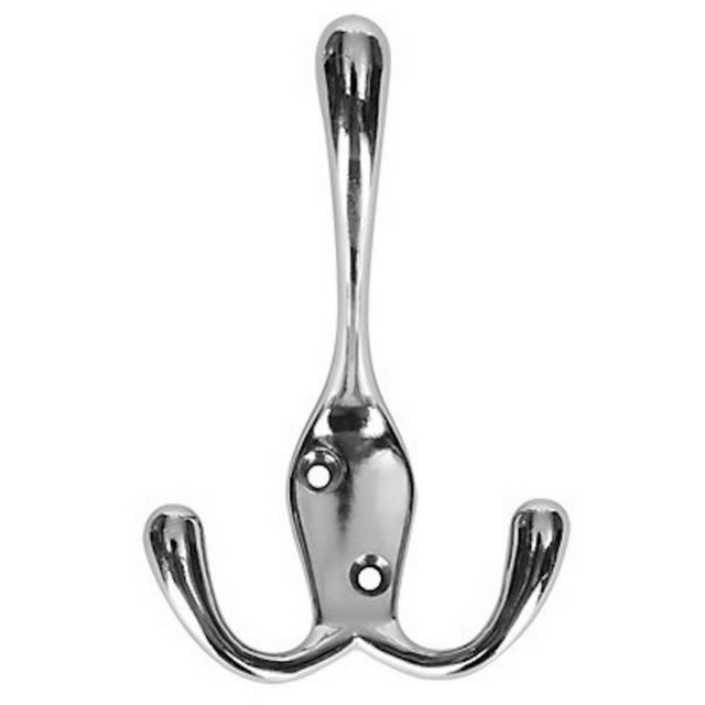 Chrome 3 Pronged Coat Hook