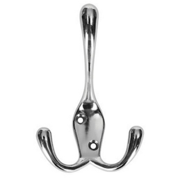 Chrome 3 Pronged Coat Hook
