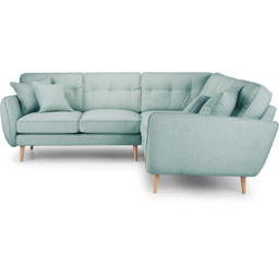 Opry Faro 4 Seater Button Back Aqua Left Hand Corner Sofa - thumbnail 3