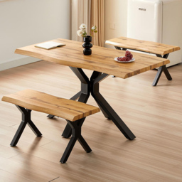 Kosy Koala 4 Seater Wooden Dining Table Set with Benches - thumbnail 1