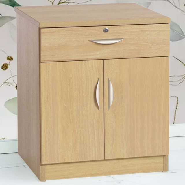 R White Cabinets Brown 2 Door Single Drawer Cupboard - image 1