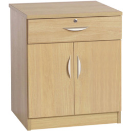 R White Cabinets Brown 2 Door Single Drawer Cupboard - thumbnail 2