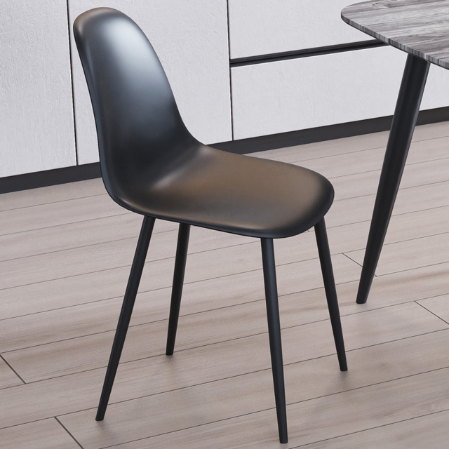 Core Products Aspen Set of 2 Black Curved Dining Chairs - image 1