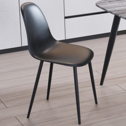 Core Products Aspen Set of 2 Black Curved Dining Chairs