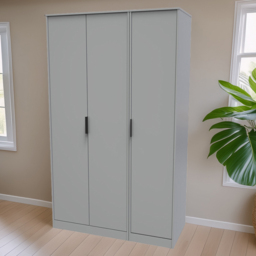 Crowndale Diego 3 Door Dusk Grey Tall Wardrobe Ready Assembled - thumbnail 1