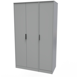 Crowndale Diego 3 Door Dusk Grey Tall Wardrobe Ready Assembled - thumbnail 3