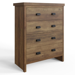 GFW Boston Knotty Oak 4 Drawer Chest of Drawers - thumbnail 2