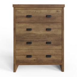 GFW Boston Knotty Oak 4 Drawer Chest of Drawers - thumbnail 4