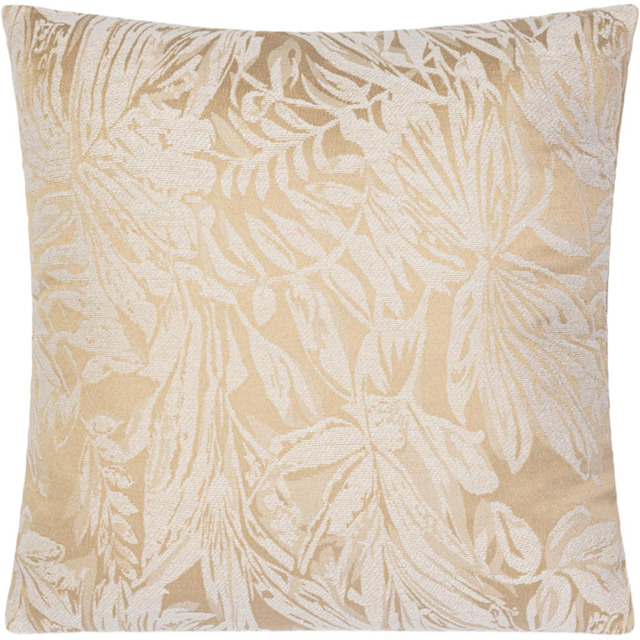 Alan Symonds Chenille Cream Botanic Cushion with Polyester Filled Pad 45 x 45cm 4 Pack