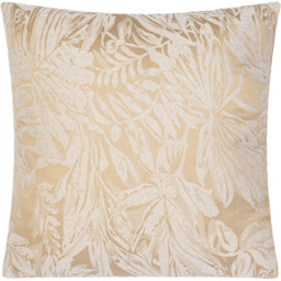 Alan Symonds Chenille Cream Botanic Cushion with Polyester Filled Pad 45 x 45cm 4 Pack