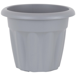 Wham Vista Upcycle Grey Recycled Plastic Round Planter 25cm 6 Pack - thumbnail 3