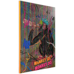 Monkey See Monkey Do Graffiti Canvas - thumbnail 2