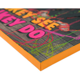 Monkey See Monkey Do Graffiti Canvas - thumbnail 3