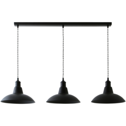 ValueLights Civic Matte Black 3 Drop Bar Ceiling Pendant Light