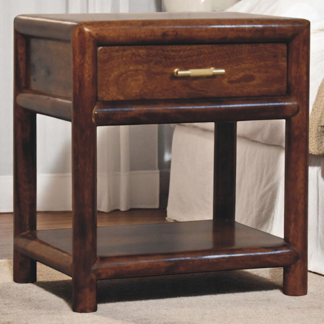 Artisan Furniture Regency Chestnut Single Drawer Single Shelf Solid Wood Nightstand - image 1