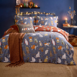 Furn Halloween Pawty Printed Double Reversible Duvet Set - thumbnail 1