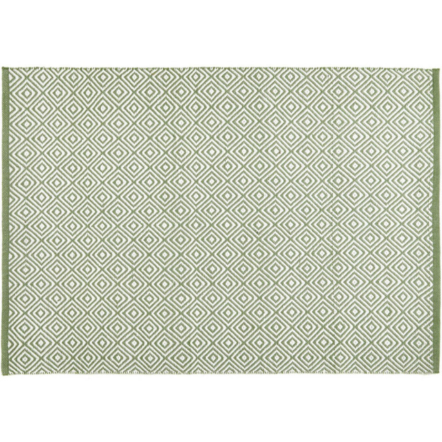 Hug Rug Dark Green Diamond Woven Rug 160 x 230cm - image 1