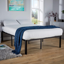 Home Source Podium Black Double Metal Platform Bed Frame - thumbnail 1
